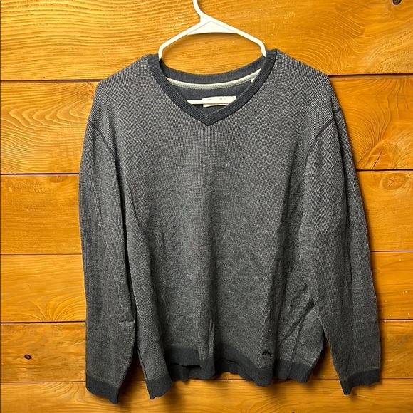 Tommy Bahama Island Zone Sweater Men's XL‎ Casual Blue Long Sleeve V Neck Warm - Picture 1 of 9